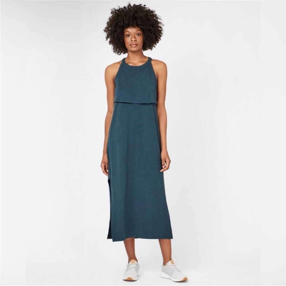 Sweaty Betty Blue Holistic‎ Maxi Jersey Dress